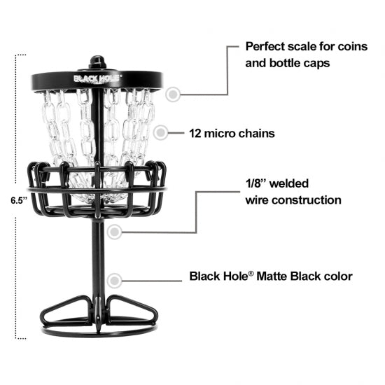 Load image into Gallery viewer, MVP Black Hole Micro Disc Golf Basket
