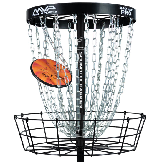 Load image into Gallery viewer, MVP Black Hole Disc Golf Basket Sound Barrier
