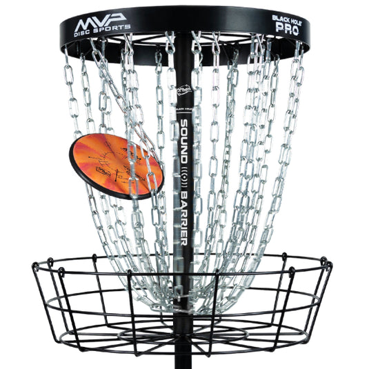 MVP Black Hole Disc Golf Basket Sound Barrier
